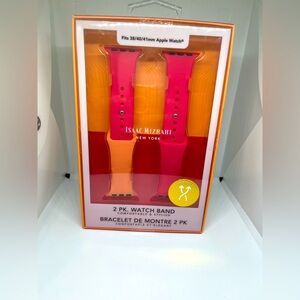 ISAAC MIZRAHI 2 Pack Watch Band Pink Color Block